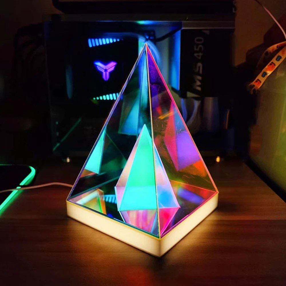 F5 Desktop 3D Magic Cube Triangle Geometric Night Light Creative Gaming Room Bedroom Desktop LED Light Gift Decor Night Light
F5 Desktop 3D Magic Cube Triangle Geometric Night Light Creative Gaming Room Bedroom Desktop LED Light Gift Decor Night Light