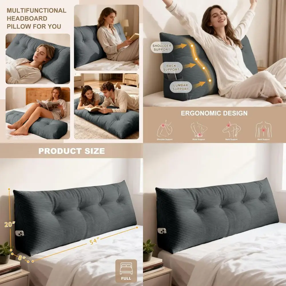 Полноразмерная треугольная клиновая подушка для изголовья, съемный бархатный чехол, идеально подходит для дневников и двухъярусных кроватей.
Полноразмерная треугольная клиновая подушка для изголовья, съемный бархатный чехол, идеально подходит для дневников и двухъярусных кроватей.