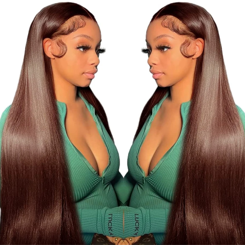 13x6 Hd Straight Lace Front Wigs Human Hair Chocolate Brown Transparent Lace Frontal Wig 13x4 Pre Plucked Colored Human Hair Wig
13x6 Hd Straight Lace Front Wigs Human Hair Chocolate Brown Transparent Lace Frontal Wig 13x4 Pre Plucked Colored Human Hair Wig