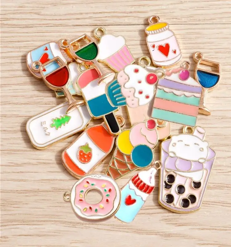 Tusember 10Pcs Random Mix Cute Charms Enamel Food Cake Donuts Milk Ice Cream Pendants For Earring Bracelet Necklace DIY Jewelry
Tusember 10Pcs Random Mix Cute Charms Enamel Food Cake Donuts Milk Ice Cream Pendants For Earring Bracelet Necklace DIY Jewelry