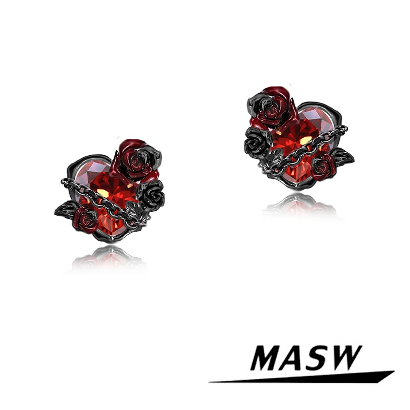 MASW Original Design Luxury Temperament Red Heart Stud Earrings For Women Wedding Gifts Fashion Jewelry Ear Accessories
MASW Original Design Luxury Temperament Red Heart Stud Earrings For Women Wedding Gifts Fashion Jewelry Ear Accessories