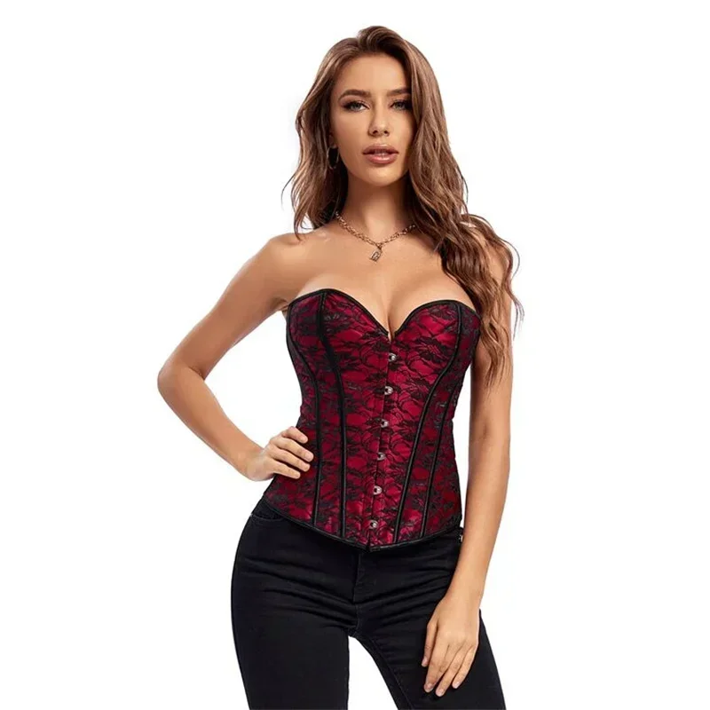 Women Floral Victorian Overbust Corset Medieval Court Bodice Supportive Waist Seal Chest Lifting Body Shaping Underwear
Women Floral Victorian Overbust Corset Medieval Court Bodice Supportive Waist Seal Chest Lifting Body Shaping Underwear