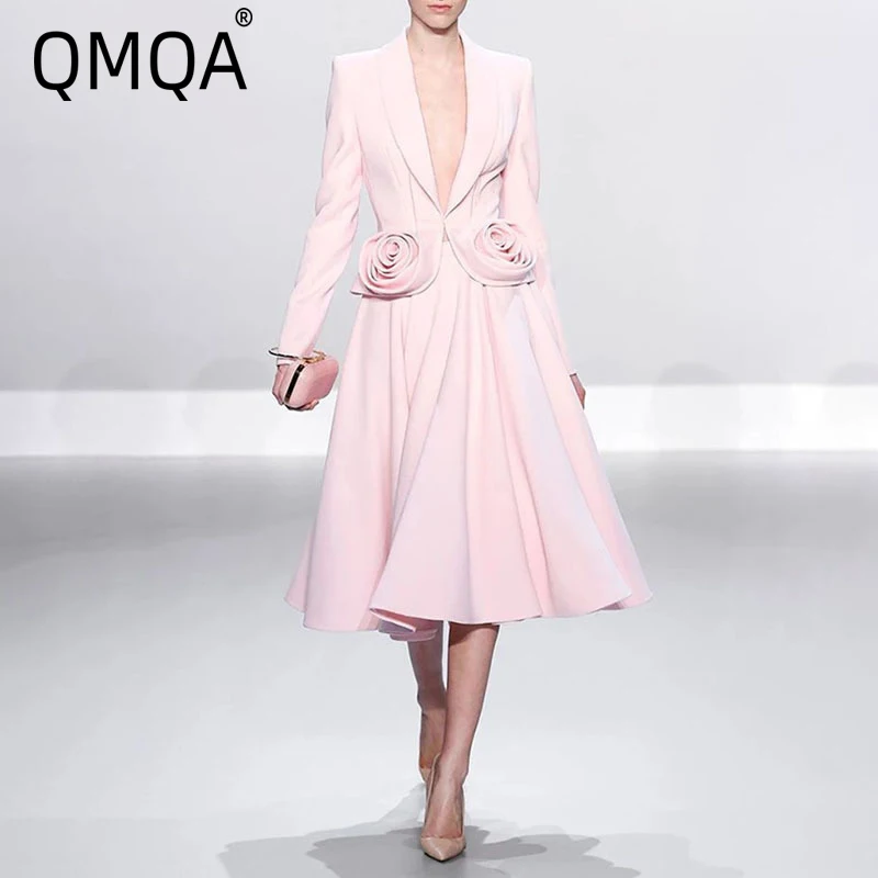 QMQA Fashion Women's Elegant 2 Piece Set Lapel Long Sleeve Spliced Appliques Top High Waist A Line Skirt Sets Female New QM168
QMQA Fashion Women's Elegant 2 Piece Set Lapel Long Sleeve Spliced Appliques Top High Waist A Line Skirt Sets Female New QM168