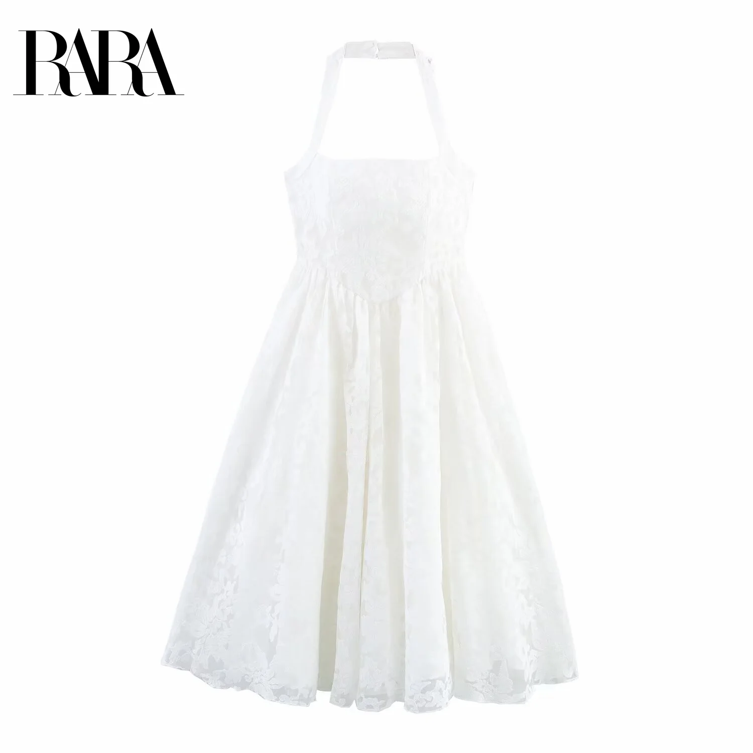 RARA Womens Elegant and Sweet Sleeveless Off Shoulder Halter Neck Mid Length Dress with Mesh Embroidery Fabric
RARA Womens Elegant and Sweet Sleeveless Off Shoulder Halter Neck Mid Length Dress with Mesh Embroidery Fabric