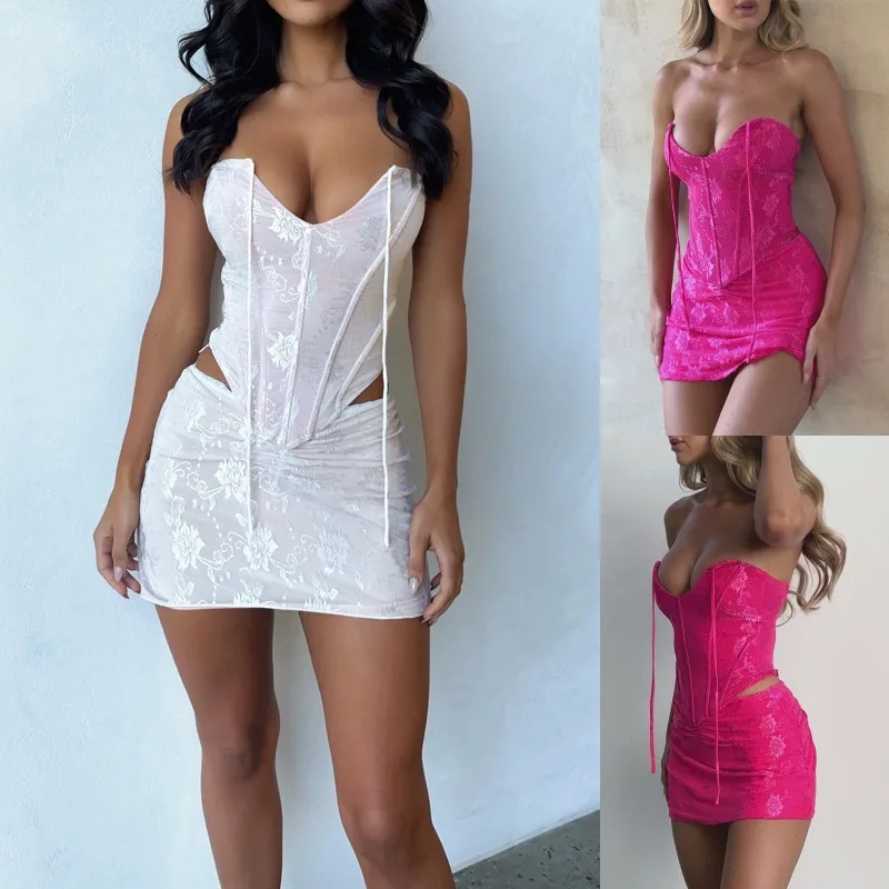Printed Sexy Two Piece Set 2023 Summer New Halter Neck Backless Lace-up Irregular Corset Crop Top Sexy Short Skirt Party Outfits
Printed Sexy Two Piece Set 2023 Summer New Halter Neck Backless Lace-up Irregular Corset Crop Top Sexy Short Skirt Party Outfits