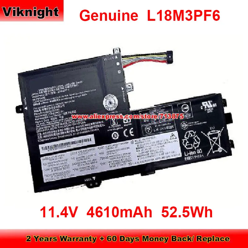 Genuine L18M3PF6 Battery L18L3PF2 for Lenovo Ideapad C340-15IWL S340-14API S340-14IWL S340-15IWL S340-15API 11.4V 4610mAh 52.5Wh
Genuine L18M3PF6 Battery L18L3PF2 for Lenovo Ideapad C340-15IWL S340-14API S340-14IWL S340-15IWL S340-15API 11.4V 4610mAh 52.5Wh