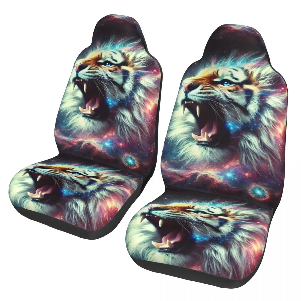 Набор чехлов для автомобильных сидений Roaring Galaxy Tiger, 2 шт., для автомобилей, внедорожников, универсальные защитные аксессуары 
Набор чехлов для автомобильных сидений Roaring Galaxy Tiger, 2 шт., для автомобилей, внедорожников, универсальные защитные аксессуары