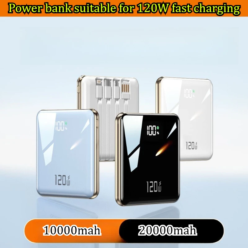 20000mAh Power Bank Suitable for120W Fast Charging Large Capacity Compact and Portable Ultra-thin Portable Power Bank with Cable
20000mAh Power Bank Suitable for120W Fast Charging Large Capacity Compact and Portable Ultra-thin Portable Power Bank with Cable