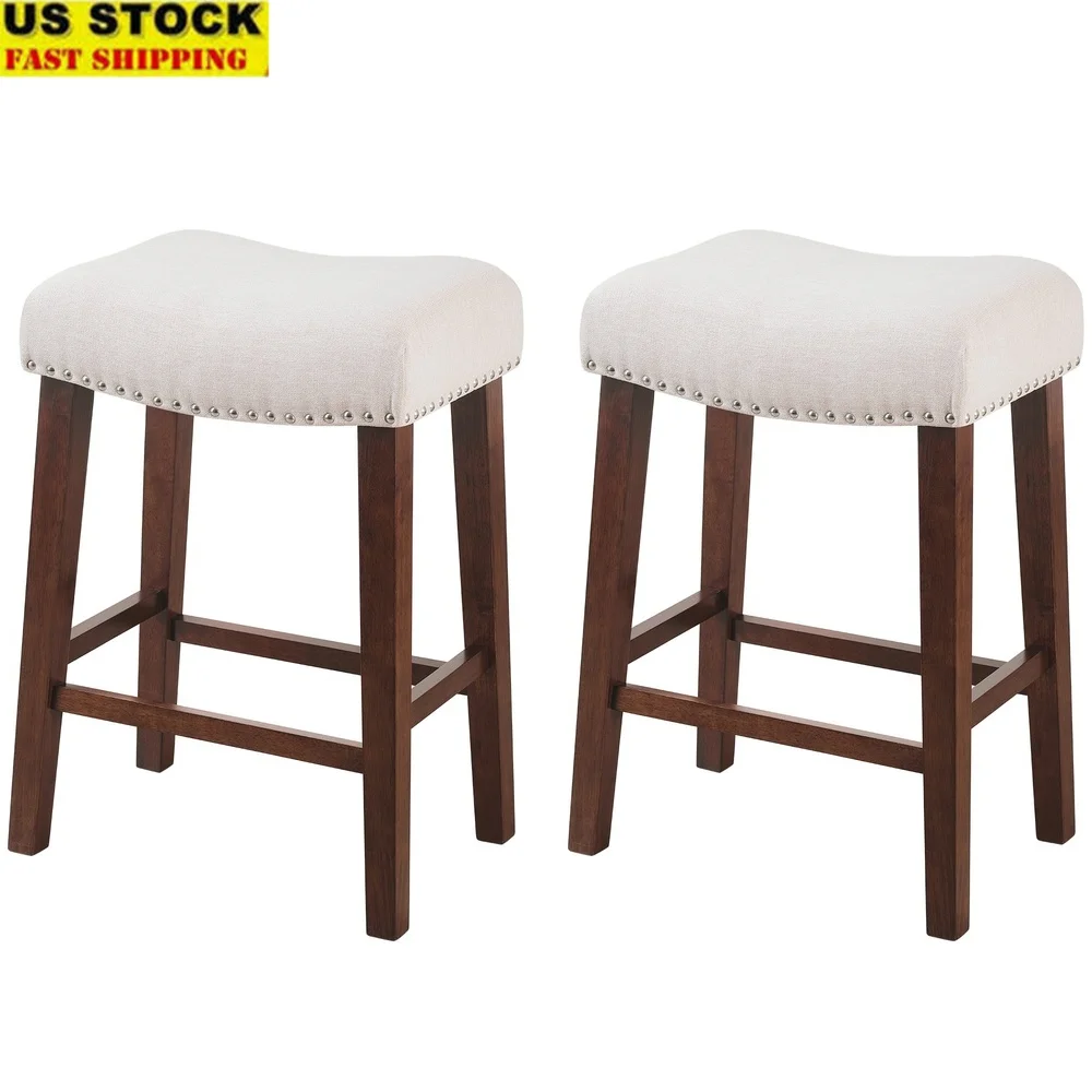 24 Inch Counter Height Bar Stools Set of 2 Saddle Stools Kitchen Island Backless Nailhead Trim Indoor Seating Durable Wood
24 Inch Counter Height Bar Stools Set of 2 Saddle Stools Kitchen Island Backless Nailhead Trim Indoor Seating Durable Wood