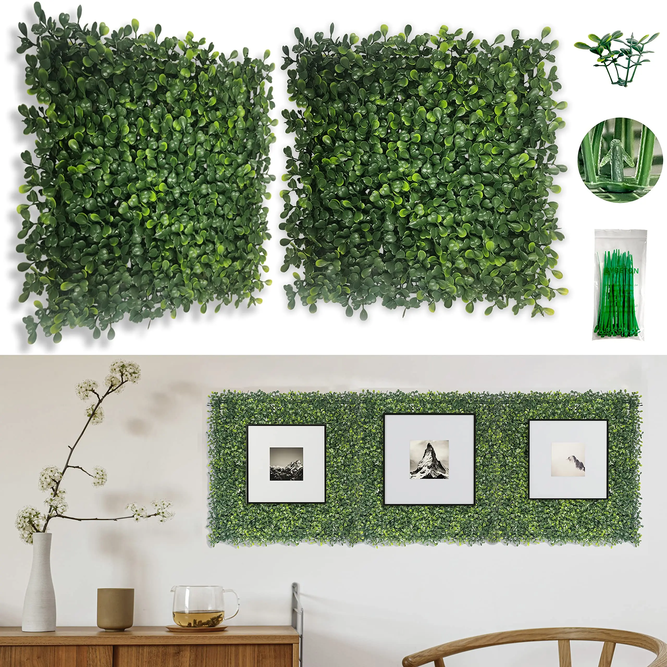 Artificial Grass Wall Panels,UV-Anti Panels Greenery Wall Backdrop for Indoor Outdoor Garden, Balcony,Privacy Fence Screen Décor
Artificial Grass Wall Panels,UV-Anti Panels Greenery Wall Backdrop for Indoor Outdoor Garden, Balcony,Privacy Fence Screen Décor