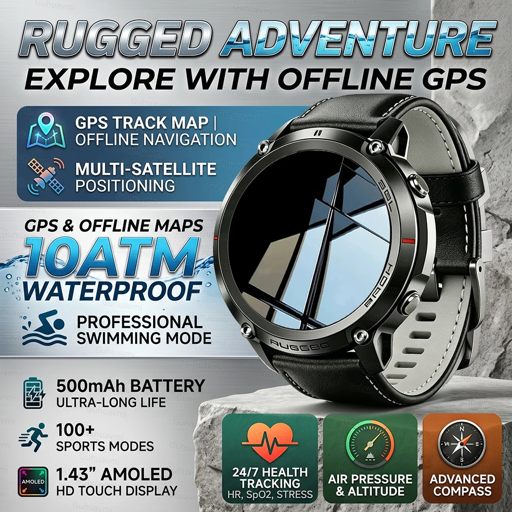 2026New Military GPS SmartWatch Offline Map 10ATM Swim true AMOLED Screen Always display the time Call Smartwatch Men GPS tracke
2026New Military GPS SmartWatch Offline Map 10ATM Swim true AMOLED Screen Always display the time Call Smartwatch Men GPS tracke