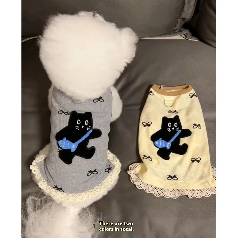 Dog Clothes Spring Summer Waffle Knit Vest with Lace Trim, Breathable Cotton Tank Top for Small Dogs Like Teddy Bichon Schnauzer
Dog Clothes Spring Summer Waffle Knit Vest with Lace Trim, Breathable Cotton Tank Top for Small Dogs Like Teddy Bichon Schnauzer