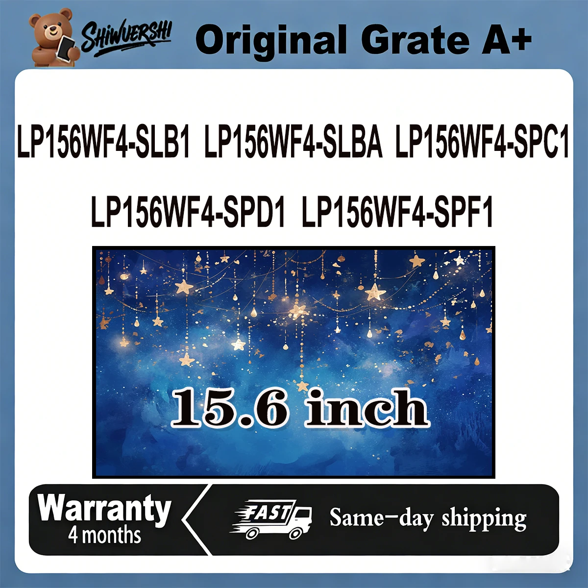 Original New A+ 15.6 inch Slim Laptop Lcd Screen Panel LP156WF4 SLB1 LP156WF4 SLBA LP156WF4 SPC1 LP156WF4 SPD1 LP156WF4 SPF1
Original New A+ 15.6 inch Slim Laptop Lcd Screen Panel LP156WF4 SLB1 LP156WF4 SLBA LP156WF4 SPC1 LP156WF4 SPD1 LP156WF4 SPF1