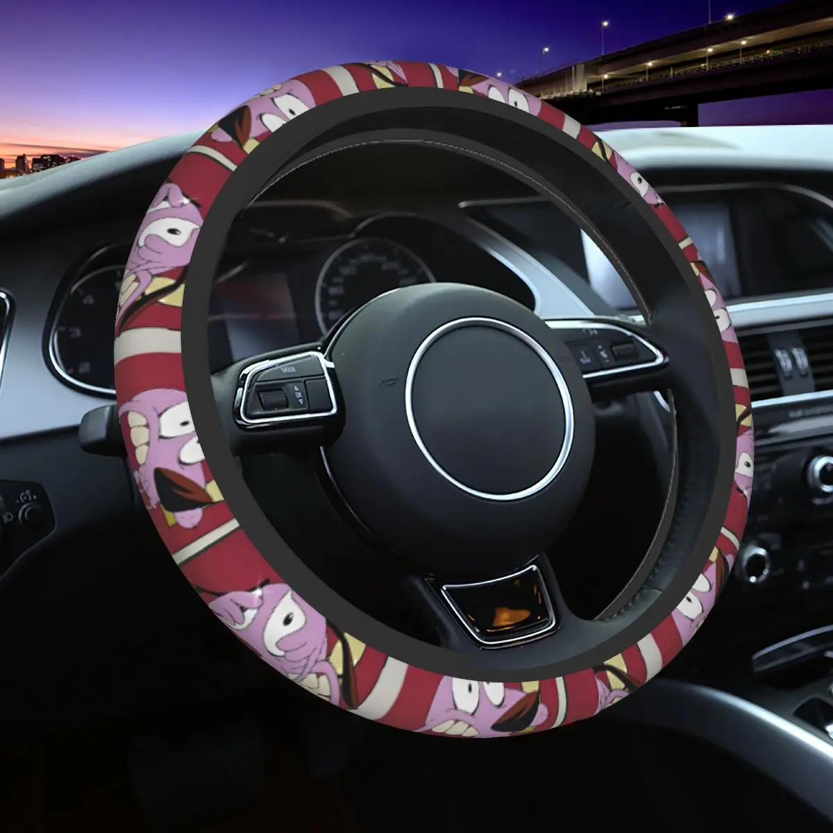Cowardly Cute Dog Car Steering Wheel Cover 37-38 Anti-slip Steering Wheel Protective Cover Suitable Car-styling Car Accessories
Cowardly Cute Dog Car Steering Wheel Cover 37-38 Anti-slip Steering Wheel Protective Cover Suitable Car-styling Car Accessories