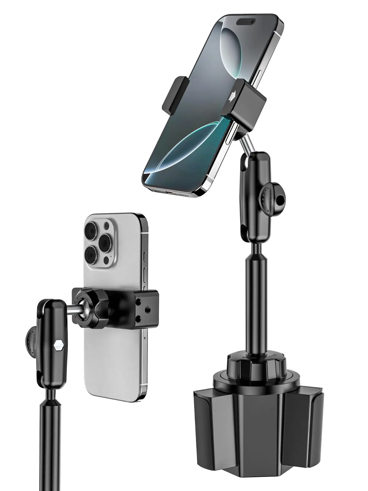 Adjustable Metal Car Cup Holder Mount With 360° Rotating Arm For Smartphones 4–7 Inches
Adjustable Metal Car Cup Holder Mount With 360° Rotating Arm For Smartphones 4–7 Inches