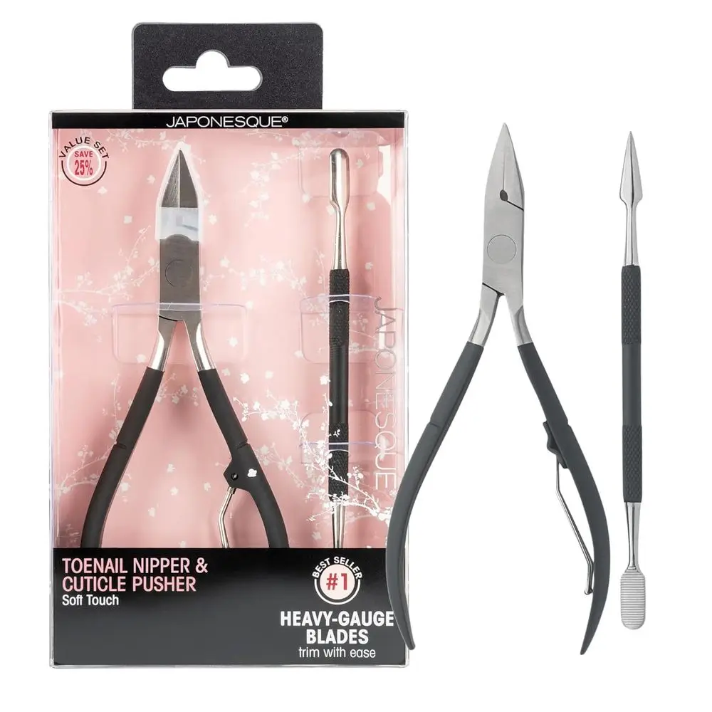 Touch Toenail Clipper & Cuticle Pusher Set for Superior Manicure, Non-Slip Grip, Stainless Steel
Touch Toenail Clipper & Cuticle Pusher Set for Superior Manicure, Non-Slip Grip, Stainless Steel