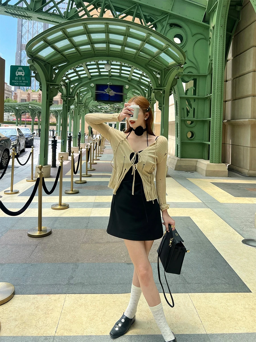 Летний вязаный свитер Injune Lazy Design с вырезами, тонким поясом, защитой от солнца, V-образным вырезом, длинными рукавами, стандартной посадкой, из шерсти, для женщин.
Летний вязаный свитер Injune Lazy Design с вырезами, тонким поясом, защитой от солнца, V-образным вырезом, длинными рукавами, стандартной посадкой, из шерсти, для женщин.