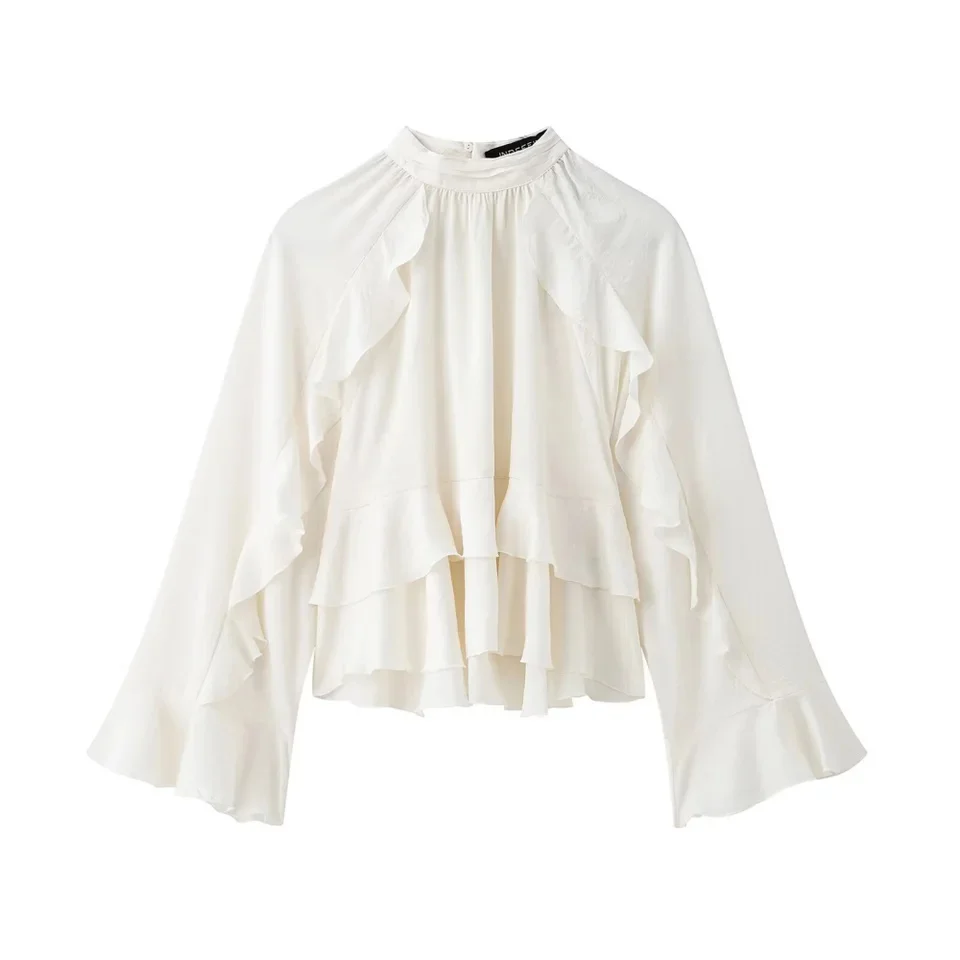 2025 BM&MD&ZA Women's Blouse: Exquisite Cream - colored Ruffled Blouse with Tiered Layers for a Graceful Appeal
2025 BM&MD&ZA Women's Blouse: Exquisite Cream - colored Ruffled Blouse with Tiered Layers for a Graceful Appeal