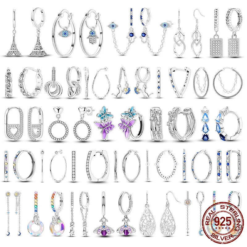 925 Sterling Pendant Earrings Eiffel Tower Evil Eye Hoop occasions wear Fit Original DIY Jewelry Making Women's Gifts
925 Sterling Pendant Earrings Eiffel Tower Evil Eye Hoop occasions wear Fit Original DIY Jewelry Making Women's Gifts