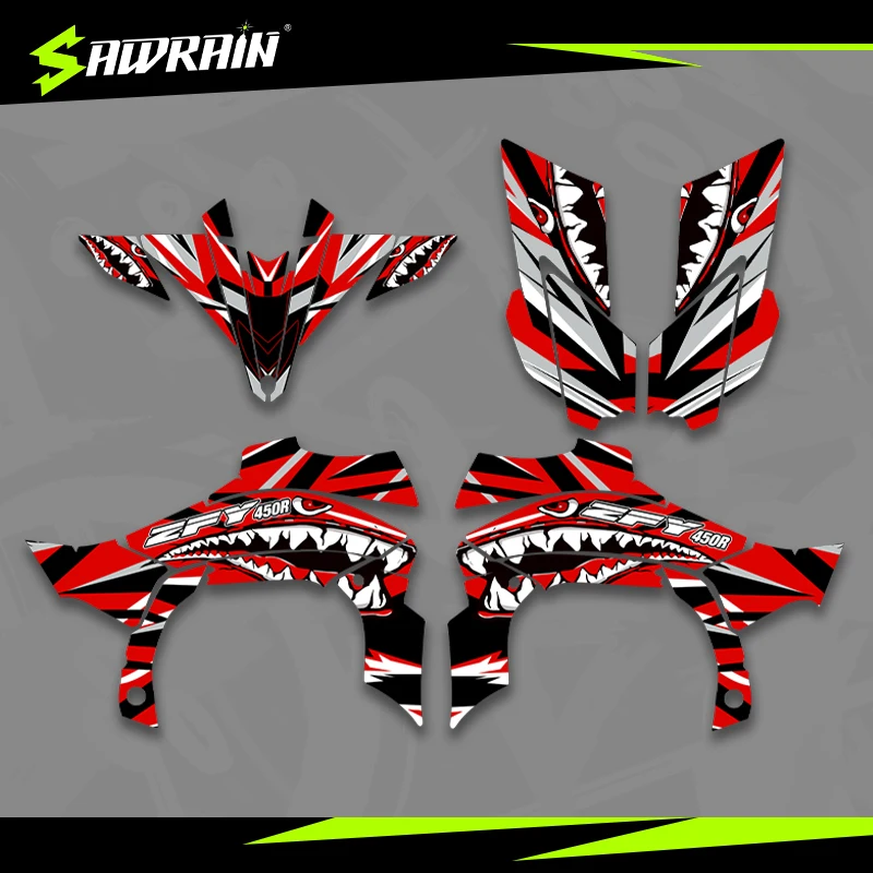 Sawrain Motorcycle Graphics Backgrounds Decal Stickers Kits for YAMAHA 09-13 YFZ450R ATV
Sawrain Motorcycle Graphics Backgrounds Decal Stickers Kits for YAMAHA 09-13 YFZ450R ATV