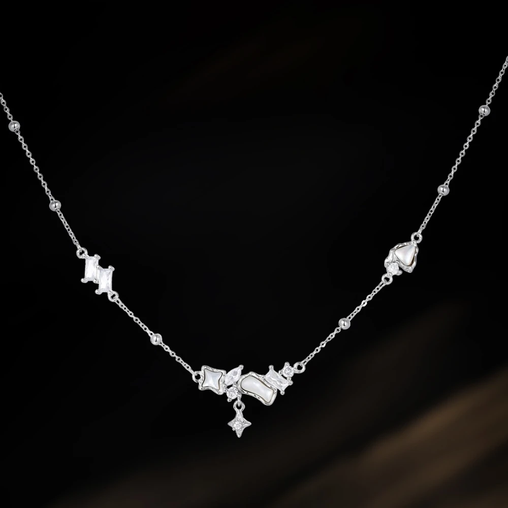 Niche Mother-of-pearl Zircon Necklaces Party S925 Sterling Silver Necklace Women's Fashion Jewelry Original Design Wholesale Ins
Niche Mother-of-pearl Zircon Necklaces Party S925 Sterling Silver Necklace Women's Fashion Jewelry Original Design Wholesale Ins