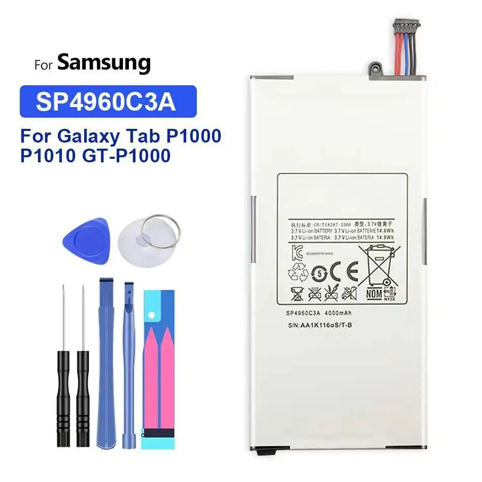 Tablet Battery For Samsung Galaxy Tab 7.0 GT P1000 P1010 4000Mah Stable SP4960C3A
Tablet Battery For Samsung Galaxy Tab 7.0 GT P1000 P1010 4000Mah Stable SP4960C3A