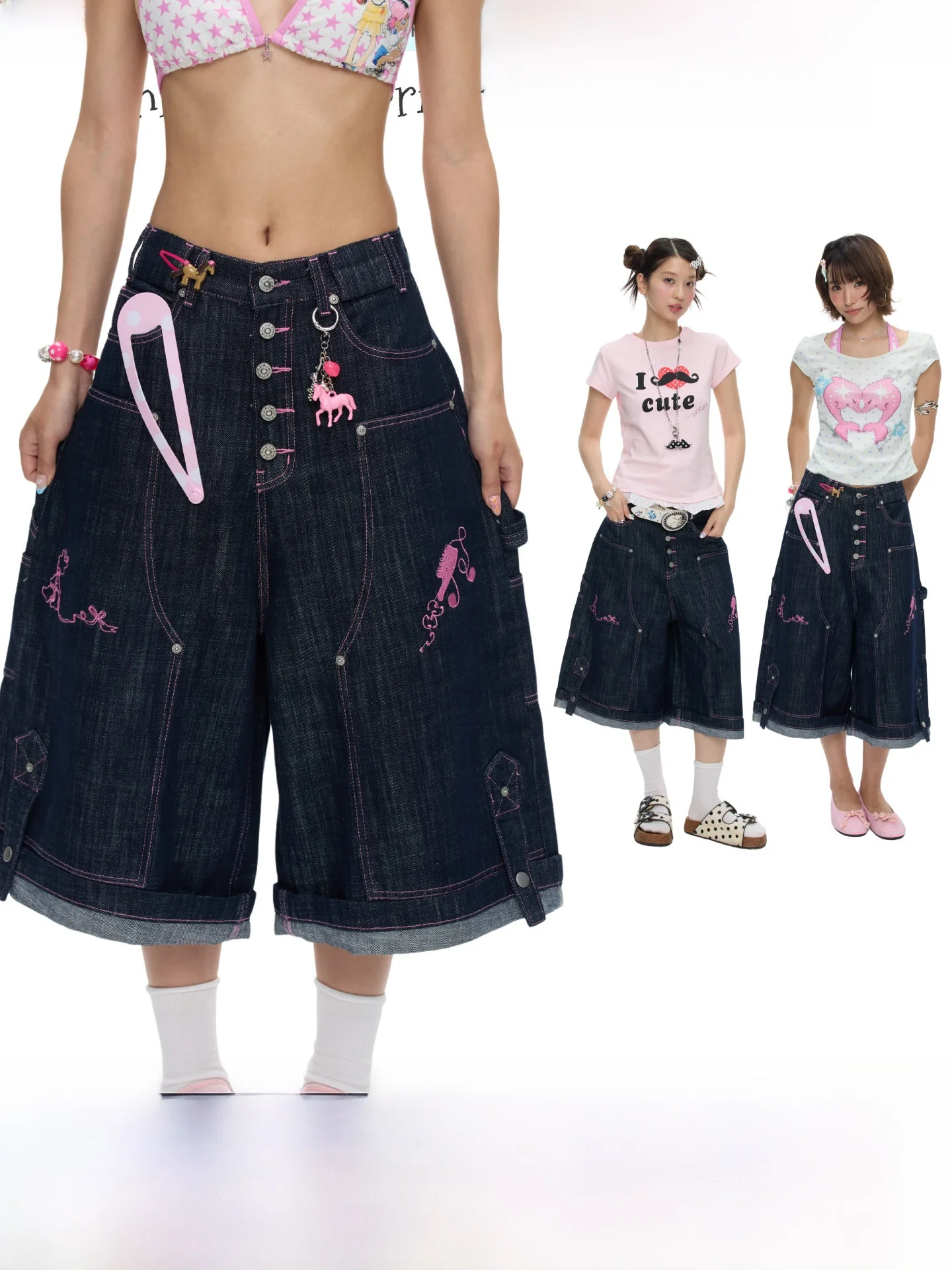 Pink Thread Millennial Summer Denim Jeans Cotton Workwear Trousers Low Waist Wide Leg Pants Commute Style Simple Design
Pink Thread Millennial Summer Denim Jeans Cotton Workwear Trousers Low Waist Wide Leg Pants Commute Style Simple Design