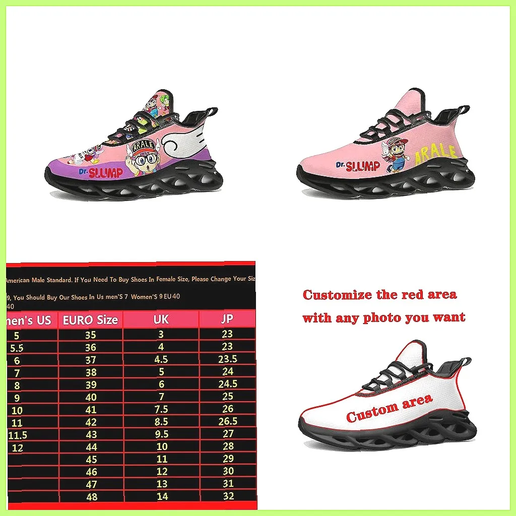 Arale Dr Slump Cartoon Sneakers - Customized Unisex Casual Running Shoes for Men & Women
Arale Dr Slump Cartoon Sneakers - Customized Unisex Casual Running Shoes for Men & Women