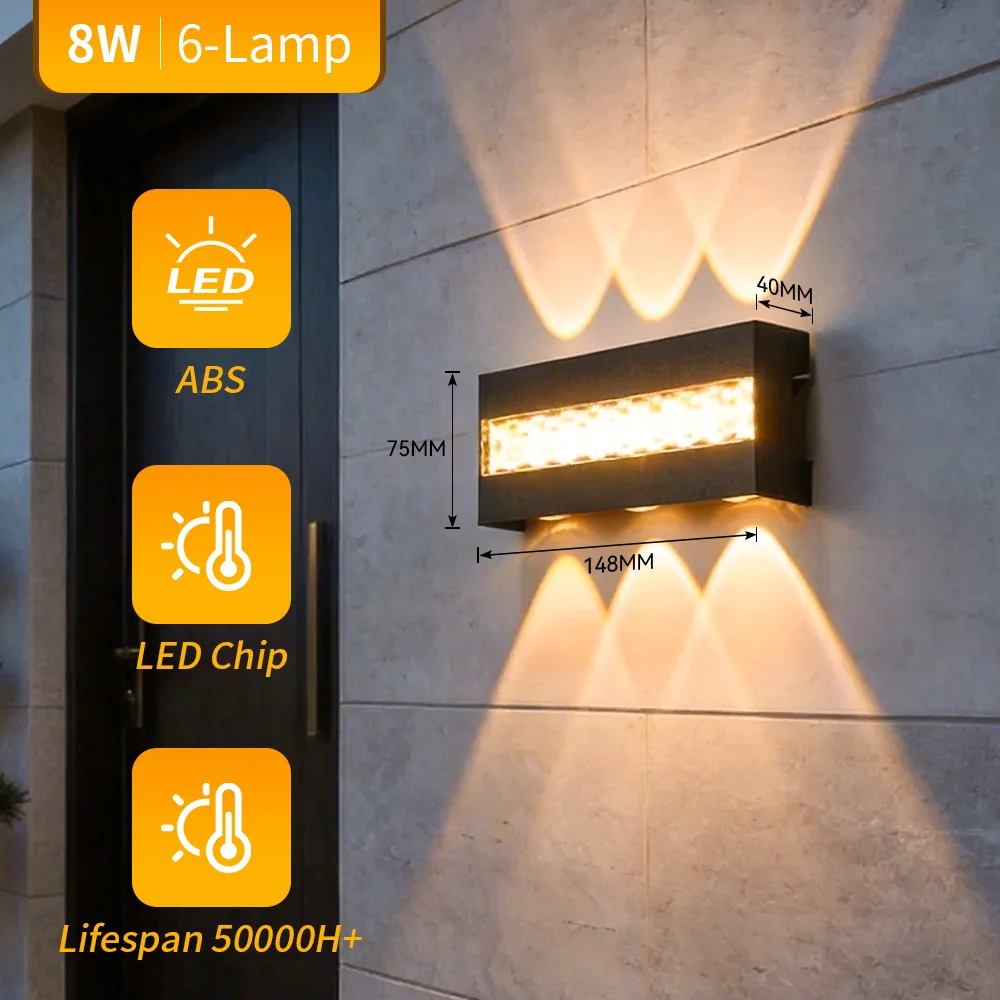 LED Indoor Wall Lamp AC110-264V Up and Down Illuminate Wall Sconces for Interior Bedroom Porch Stairs Decor Wall Light 6/8W
LED Indoor Wall Lamp AC110-264V Up and Down Illuminate Wall Sconces for Interior Bedroom Porch Stairs Decor Wall Light 6/8W