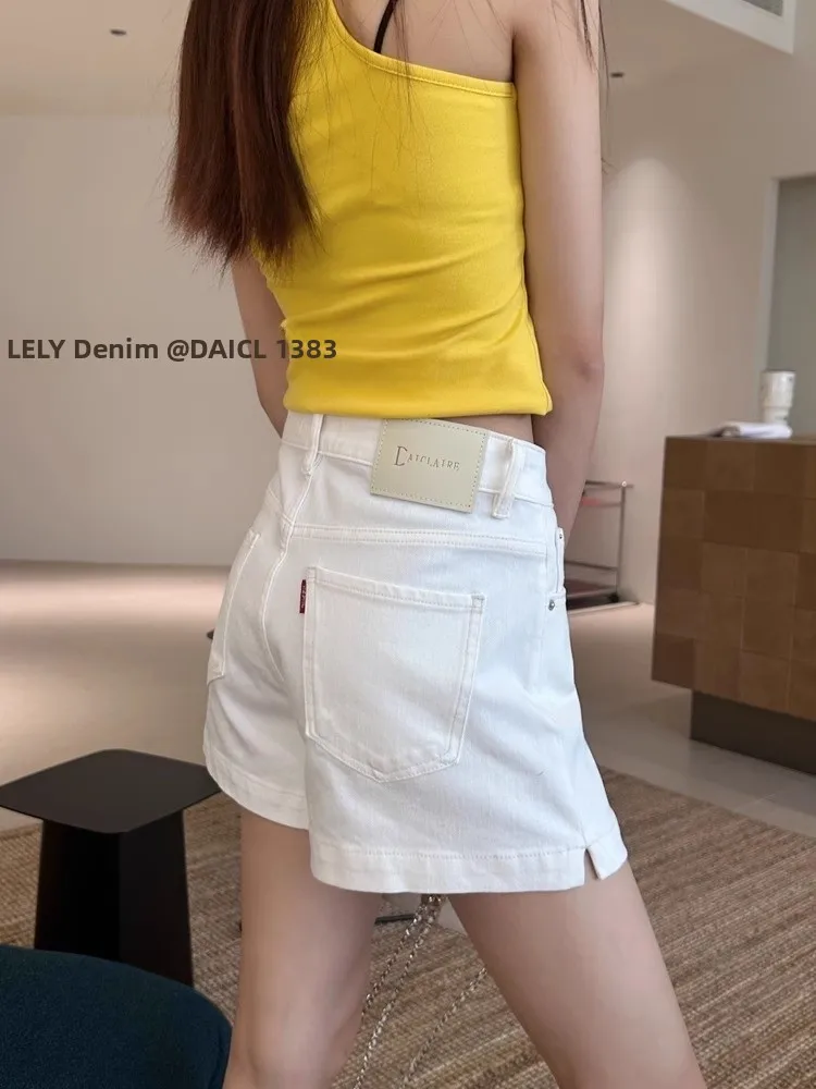 High Waist Wide Leg Short Jeans Women's Summer Thin Elastic Slimming White Slit A-Line Hot Pants Korean Style Denim Shorts
High Waist Wide Leg Short Jeans Women's Summer Thin Elastic Slimming White Slit A-Line Hot Pants Korean Style Denim Shorts