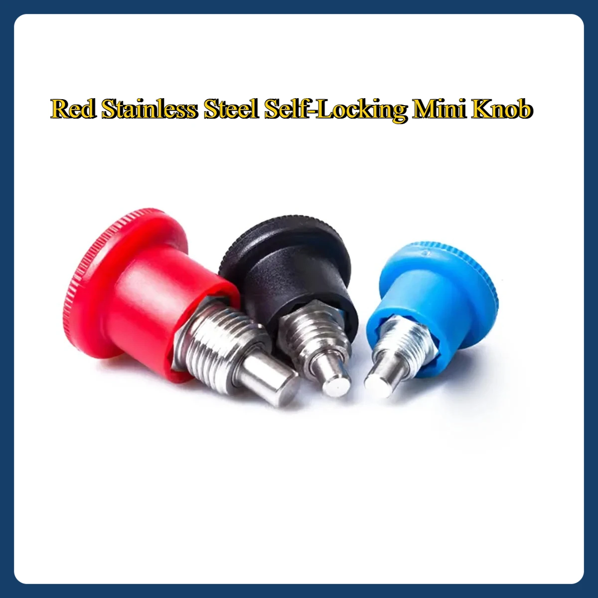 Red Stainless Steel Self-Locking Mini Knob, Plunger Indexing Pin, Spring Positioning Pin (Threaded Fine Teeth)
Red Stainless Steel Self-Locking Mini Knob, Plunger Indexing Pin, Spring Positioning Pin (Threaded Fine Teeth)