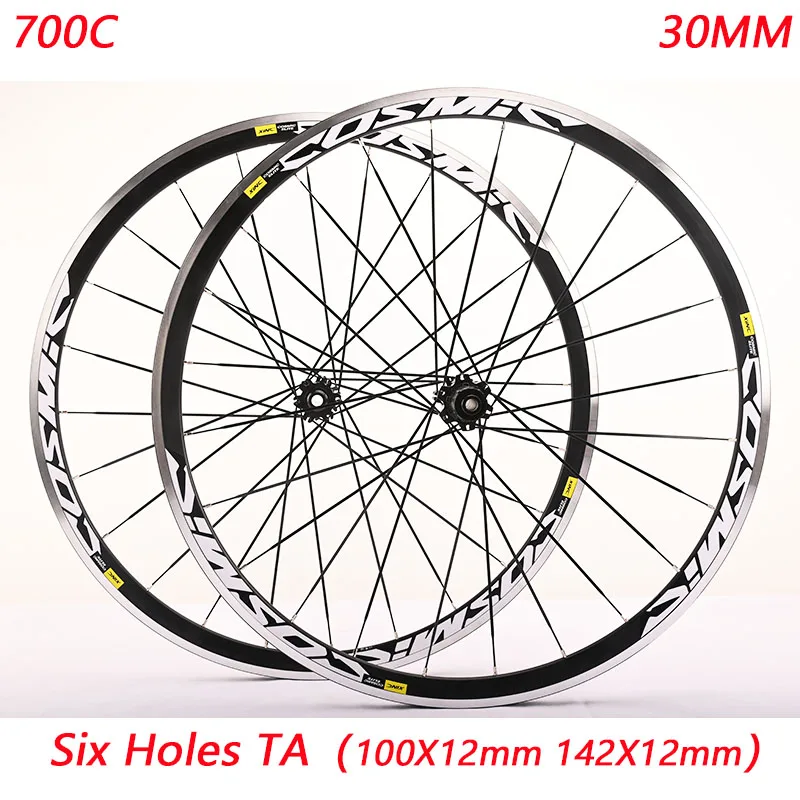700C HIGH 30MM DISC BRAKE ROAD WHEELSET HG STRAIGHT-PULL 6 BEARING BARREL AXLE BICYCLE LIGHT ALUMINUM WHEELSET
700C HIGH 30MM DISC BRAKE ROAD WHEELSET HG STRAIGHT-PULL 6 BEARING BARREL AXLE BICYCLE LIGHT ALUMINUM WHEELSET