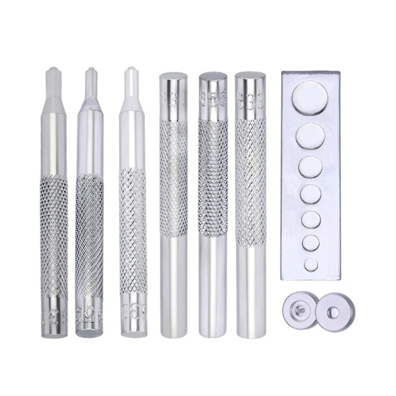 2Sets Leather Button Button Fastener Setter Tool Leather Punching Tool with Base, Button Fastener Fixing Installing Tool
2Sets Leather Button Button Fastener Setter Tool Leather Punching Tool with Base, Button Fastener Fixing Installing Tool