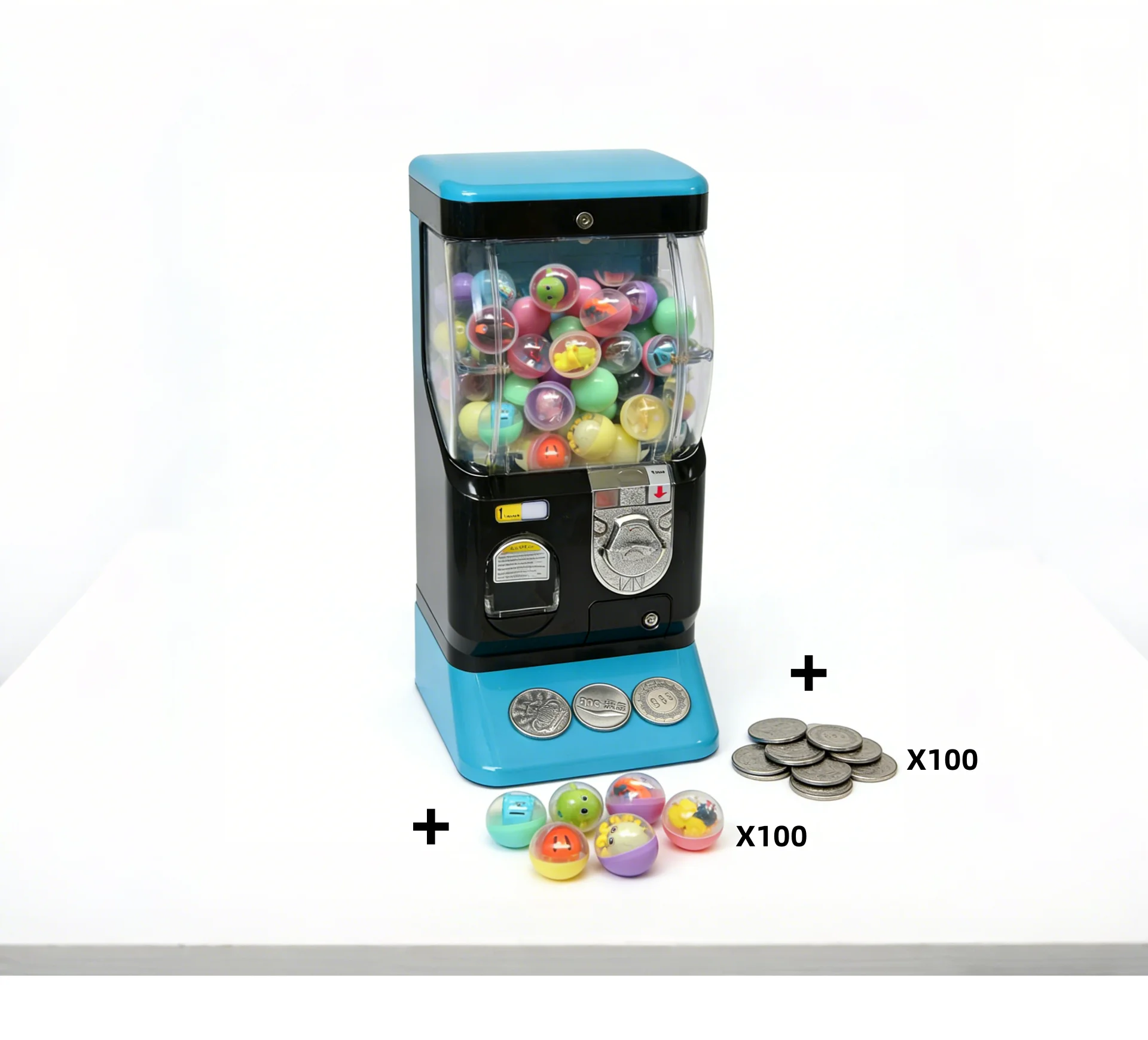 Single Layer Capsule Vending Machine Gacha Coin Operated Gachapon Machine Vending Machine Combo 100 Pcs Token+100 Pcs Gachapon
Single Layer Capsule Vending Machine Gacha Coin Operated Gachapon Machine Vending Machine Combo 100 Pcs Token+100 Pcs Gachapon