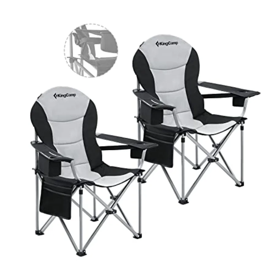 Folding Portable Camping Chairs Oversized Padded Quad Arm Chair with Cooler Bag Cup Holder and Side Pocket Heavy Duty Supports
Folding Portable Camping Chairs Oversized Padded Quad Arm Chair with Cooler Bag Cup Holder and Side Pocket Heavy Duty Supports