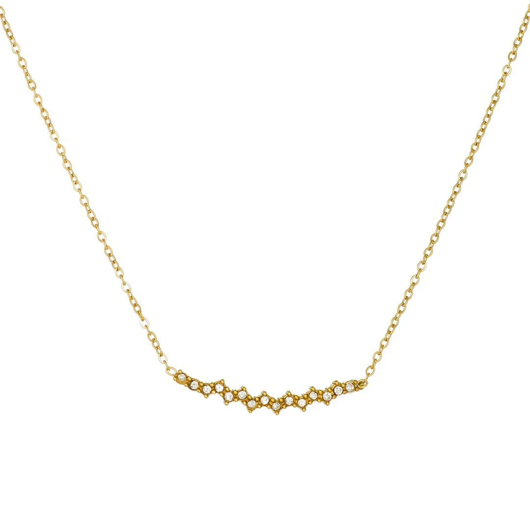New Punk Fashion Iced Out Zirconia Charm Pendant Femme Gold Color Stainless Steel Chain Link Necklace for Women Jewelry Gift
New Punk Fashion Iced Out Zirconia Charm Pendant Femme Gold Color Stainless Steel Chain Link Necklace for Women Jewelry Gift