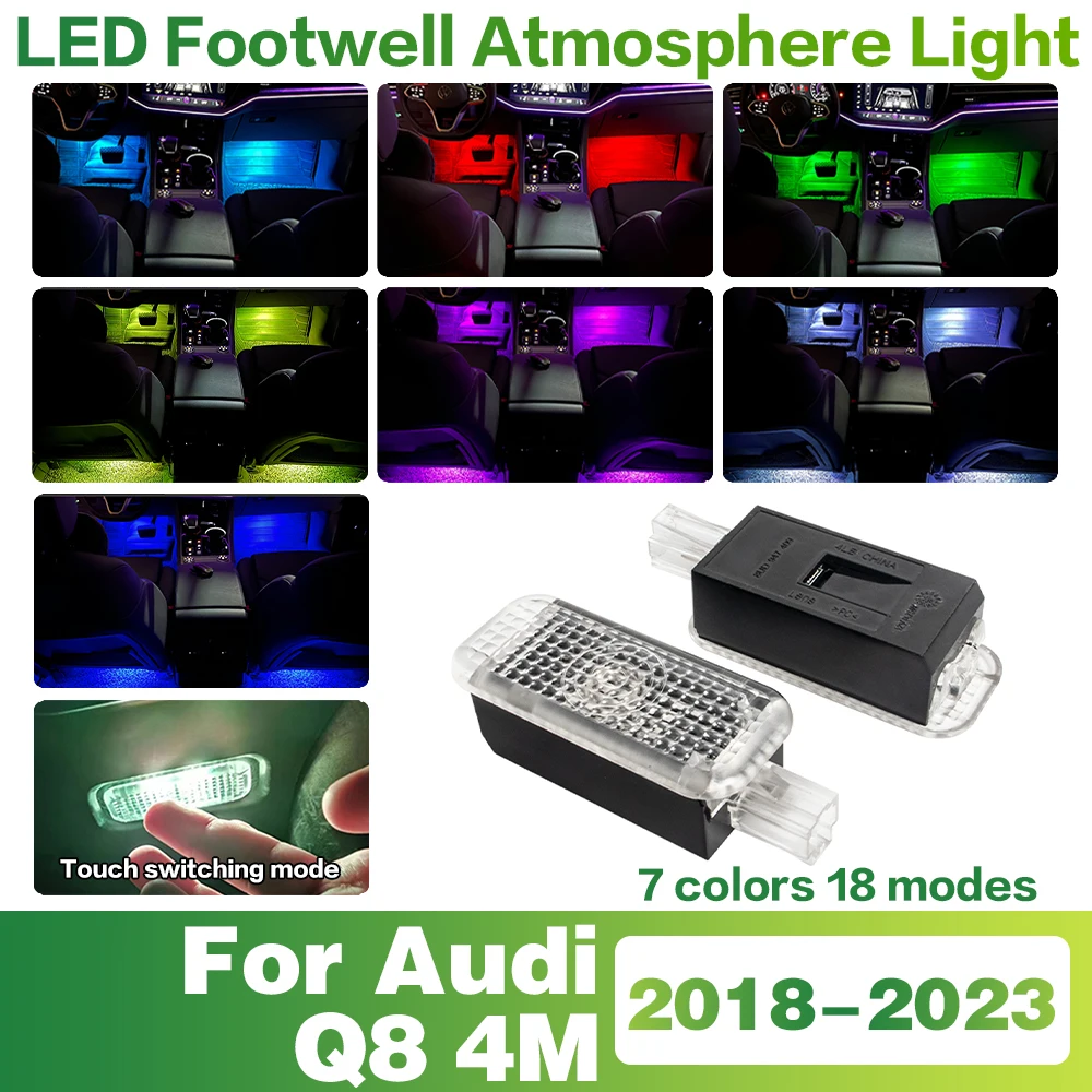 Светодиодный автомобильный светильник для ног, украшение интерьера, атмосферная лампа, аксессуары для Audi Q8 4M 2018 2019 2020 2021 2022 2023
Светодиодный автомобильный светильник для ног, украшение интерьера, атмосферная лампа, аксессуары для Audi Q8 4M 2018 2019 2020 2021 2022 2023