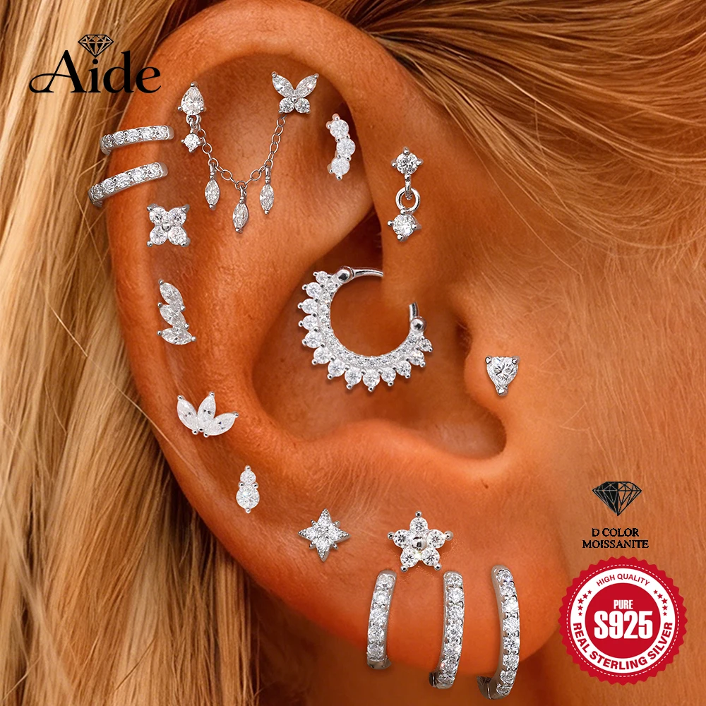 AIDE Certified Moissanite Earring 925 Sterling Silver Piercing Woman Jewelry Heart Tassel Chain Butterfly Star Luxurious Gift
AIDE Certified Moissanite Earring 925 Sterling Silver Piercing Woman Jewelry Heart Tassel Chain Butterfly Star Luxurious Gift