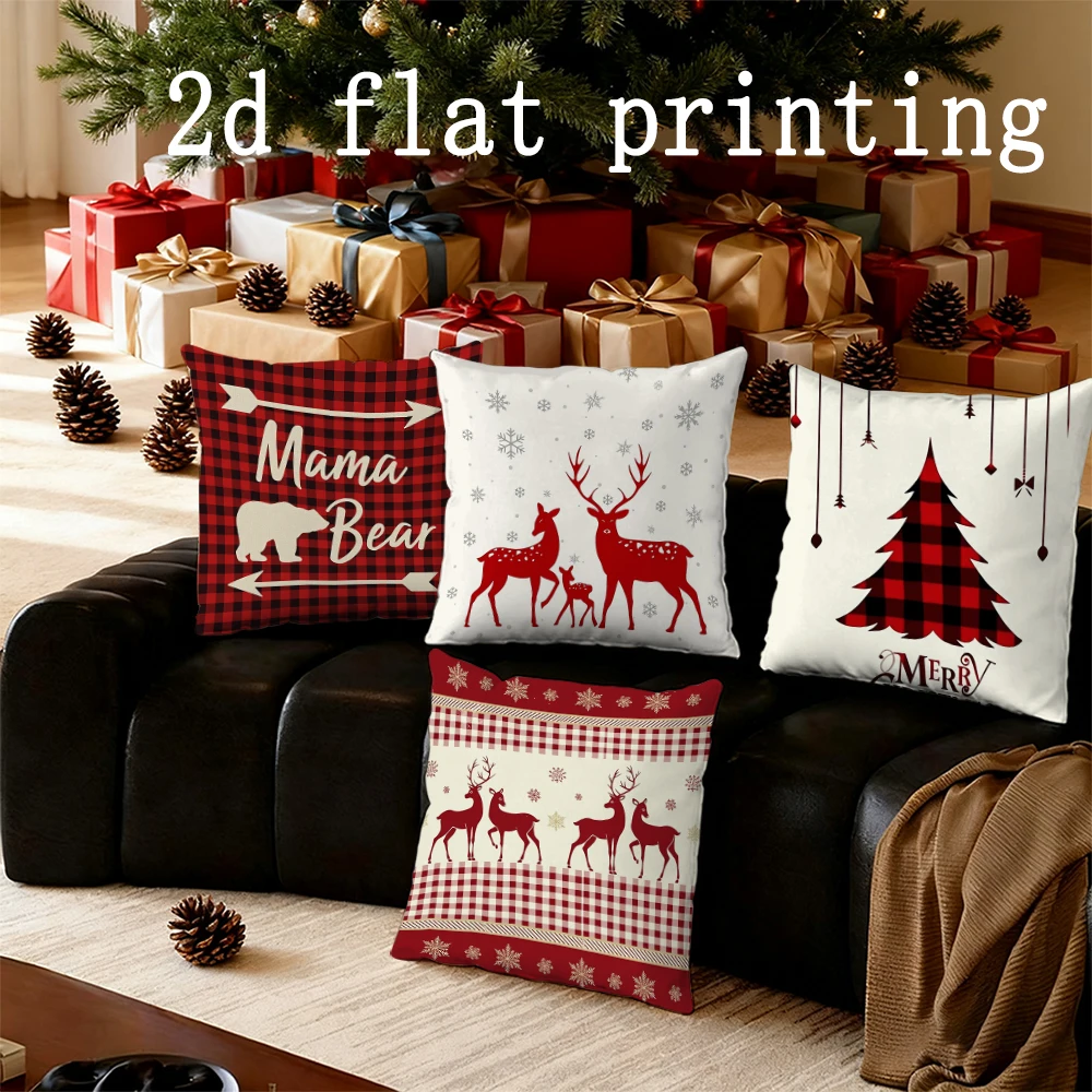Home Decor Christmas-themed Deer & Tree Cushions Suitable For Sofa Bedroom Car Pillow Cover Cushion Rectangular Back Cushion
Home Decor Christmas-themed Deer & Tree Cushions Suitable For Sofa Bedroom Car Pillow Cover Cushion Rectangular Back Cushion