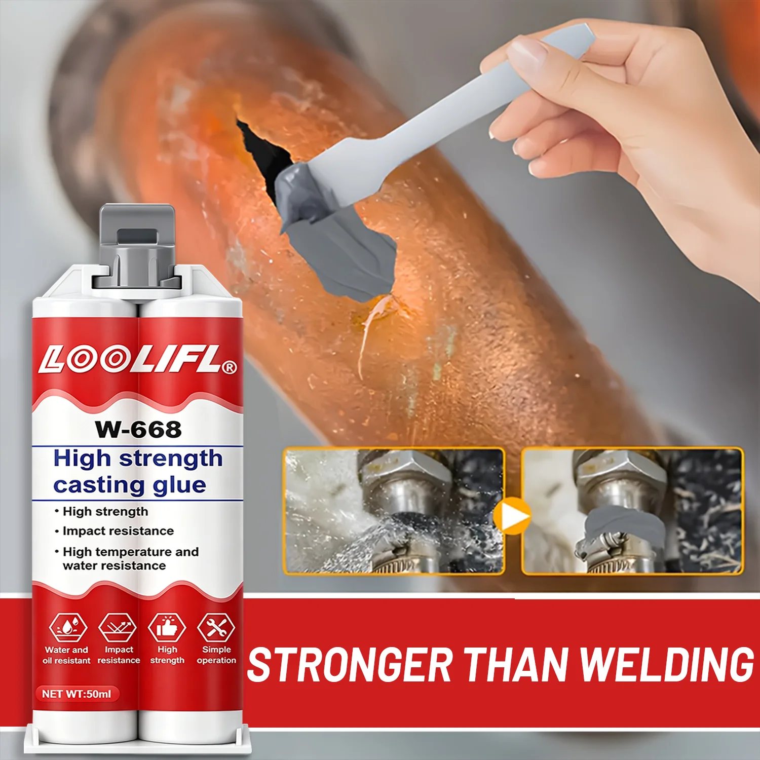 AB Metal Repair Glue Waterproof Epoxy Casting Adhesive The Strongest Welding and Liquid Filler for Metals Stainless Steel tool
AB Metal Repair Glue Waterproof Epoxy Casting Adhesive The Strongest Welding and Liquid Filler for Metals Stainless Steel tool