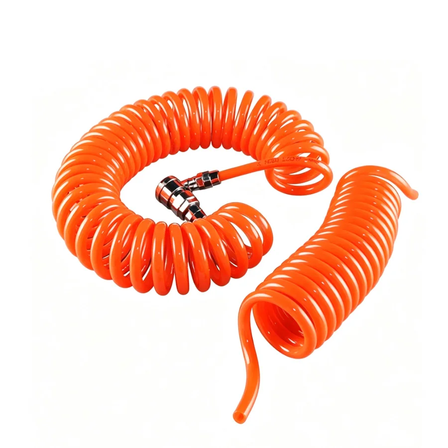 12mm PU Coiled Spring Pneumatic Air Hose with Fittings, Retractable Air Compressor Tube, Available in 3/6/9/12/15 Meters Lengths
12mm PU Coiled Spring Pneumatic Air Hose with Fittings, Retractable Air Compressor Tube, Available in 3/6/9/12/15 Meters Lengths