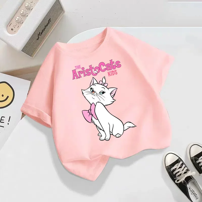 Детская одежда Disney Cute кошка Мэри Graphic, высококачественные футболки с принтом для мальчиков и девочек, детские футболки
Детская одежда Disney Cute кошка Мэри Graphic, высококачественные футболки с принтом для мальчиков и девочек, детские футболки