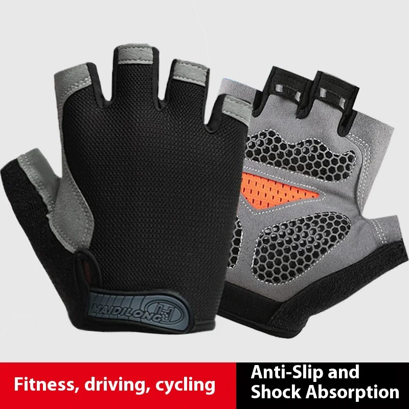 Anti-Slip Half Finger Gym Gloves - Liquid Silicone Palm Padding for Shock Absorption, Breathable for Cycling, Fishing
Anti-Slip Half Finger Gym Gloves - Liquid Silicone Palm Padding for Shock Absorption, Breathable for Cycling, Fishing