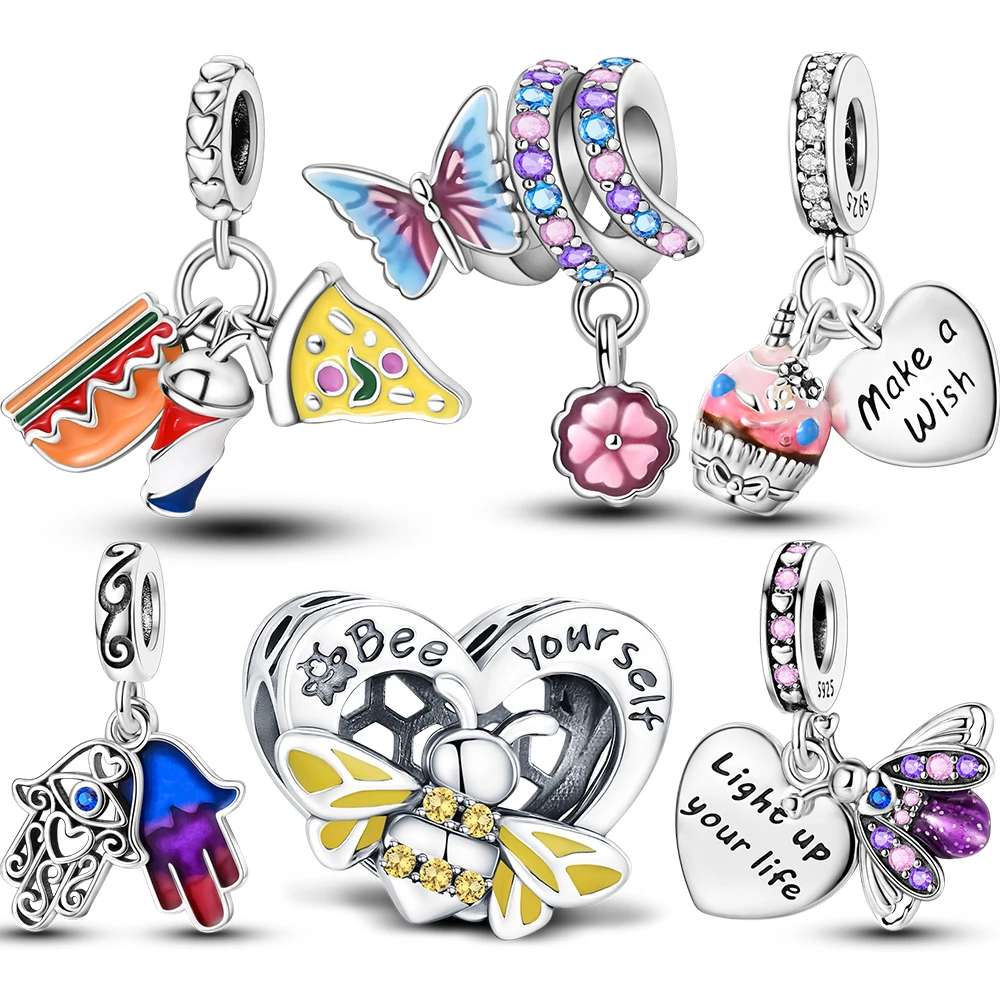 925 Sterling Silver Cute Inspirational Charms Butterfly Bee Hamsa Beads Fit Original Bracelets Energy Jewelry Gifts For Woman
925 Sterling Silver Cute Inspirational Charms Butterfly Bee Hamsa Beads Fit Original Bracelets Energy Jewelry Gifts For Woman