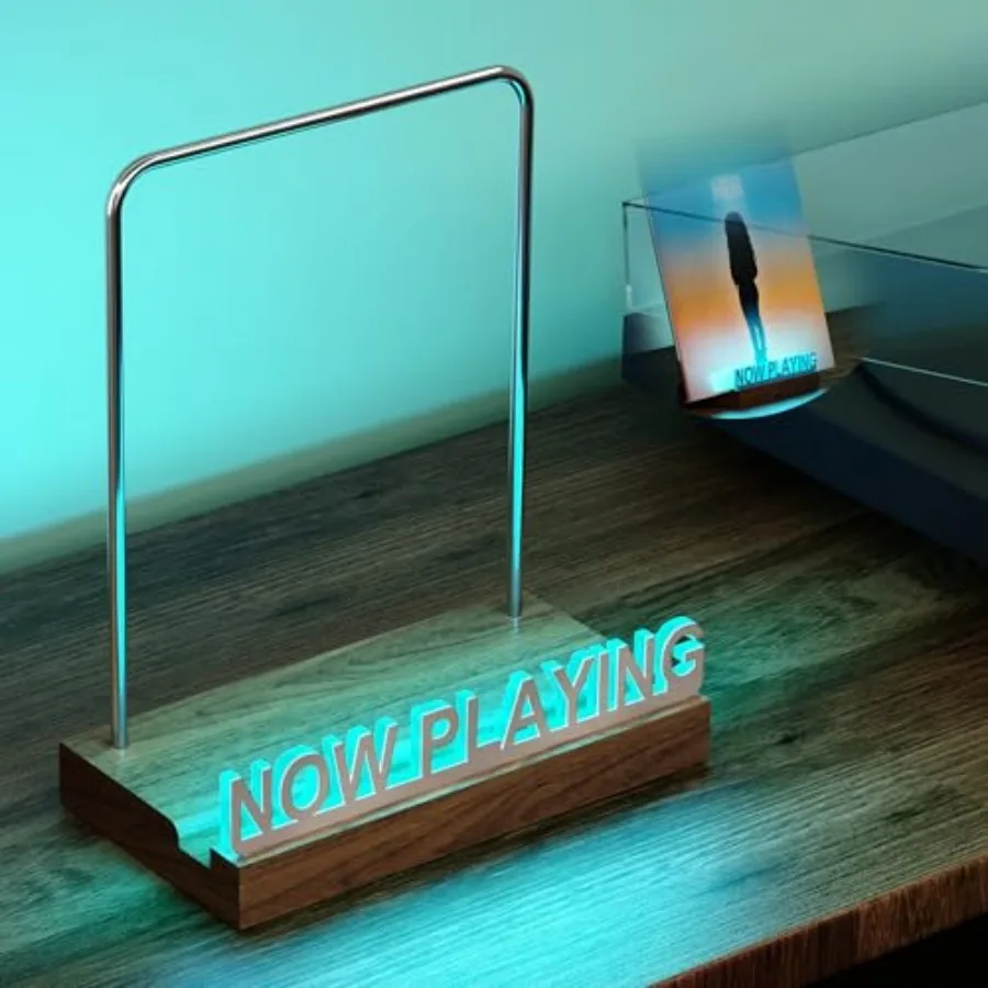 Now Playing Vinyl Record Stand Light Up Vinyl Record Display Stand with 7- Color Changing Lights Multi Color Light with Fingerp
Now Playing Vinyl Record Stand Light Up Vinyl Record Display Stand with 7- Color Changing Lights Multi Color Light with Fingerp