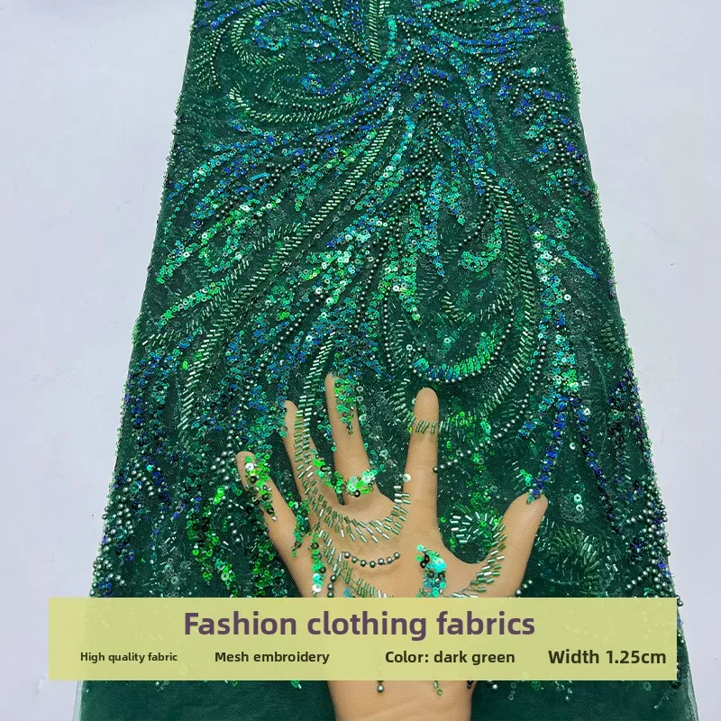 Mesh Sequins Tube Beads Embroidery Fabric for Wedding Dress Clothing Decoration Cloth Diy By The Yard Sewing Material
Mesh Sequins Tube Beads Embroidery Fabric for Wedding Dress Clothing Decoration Cloth Diy By The Yard Sewing Material