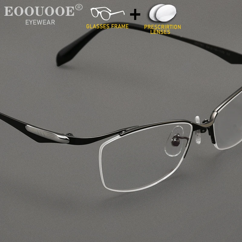 Half Frameless Eyeglasses Men Pure Titanium Prescription Glasses Recipe Myopia Hyperopia Lenses Progressive Optical Eyewear
Half Frameless Eyeglasses Men Pure Titanium Prescription Glasses Recipe Myopia Hyperopia Lenses Progressive Optical Eyewear
