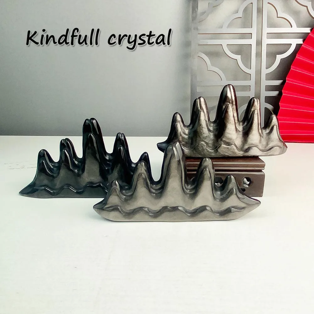 Rare Natural Crystal Silver Obsidian Mountain Healing Home Office Decoration Energy Gemstone Unique Fengshui Collection Gifts
Rare Natural Crystal Silver Obsidian Mountain Healing Home Office Decoration Energy Gemstone Unique Fengshui Collection Gifts