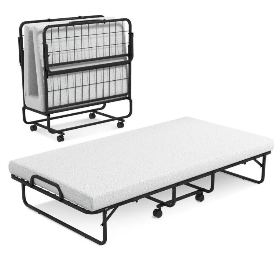 Twin Size Metal Folding Bed with Memory Foam Mattress 
Twin Size Metal Folding Bed with Memory Foam Mattress