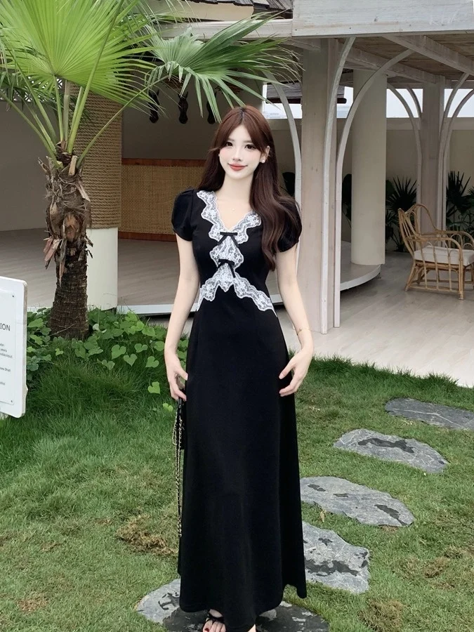 plus Size Lace Knot Acetate Dress Elastic Waist Slimming Long Skirt French Style City Commute Breathable Skin-Friendly
plus Size Lace Knot Acetate Dress Elastic Waist Slimming Long Skirt French Style City Commute Breathable Skin-Friendly